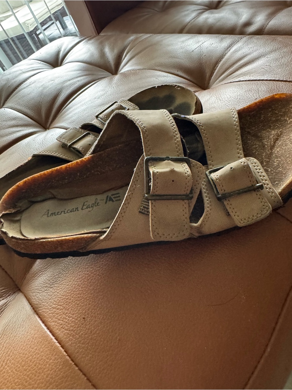 American Eagle Outfitters Women's Tan and Brown Sandals